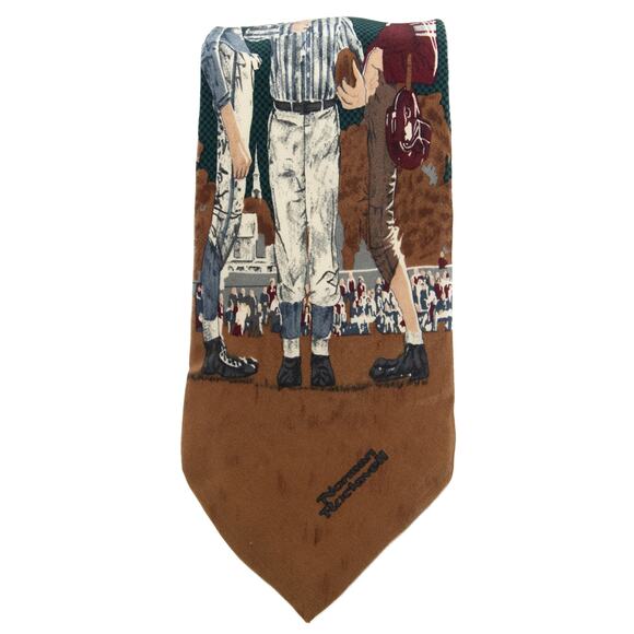 Vintage Norman Rockwell 100% Silk Necktie - Picture 3 of 9
